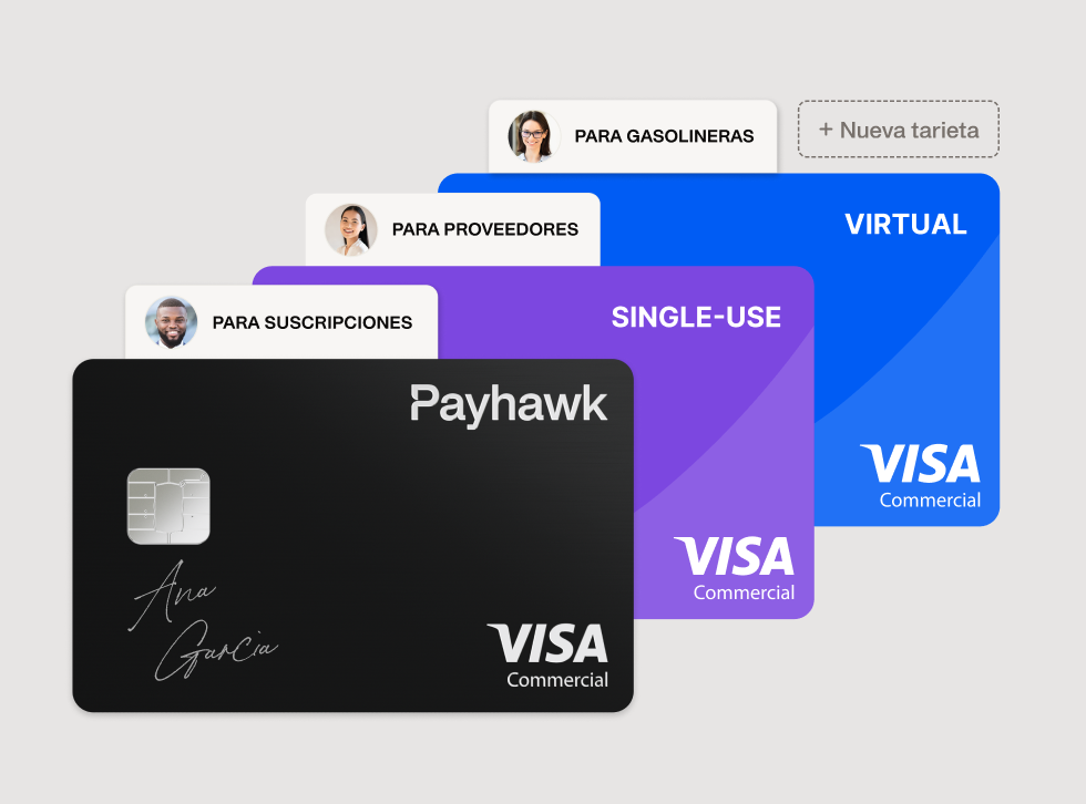 Tarjetas corporativas a medida de Payhawk